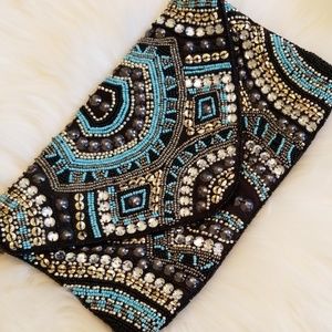New! Beaded Envelope Clutch